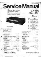 Technics - SA-190 - Service manual 